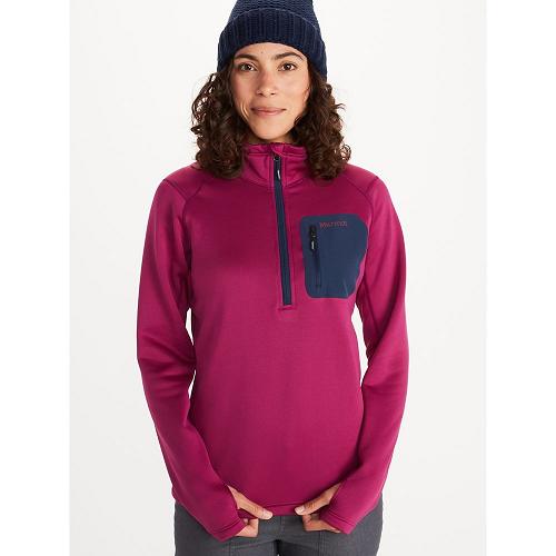 Marmot Fleece Red NZ - Olden Polartec Jackets Womens NZ3784920